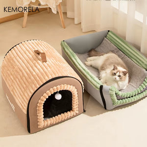 Cozy Thickened Enclosed Pet Bed for Ultimate Comfort and Style