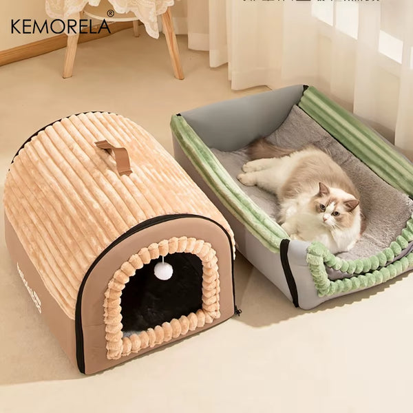 Cozy Thickened Enclosed Pet Bed for Ultimate Comfort and Style