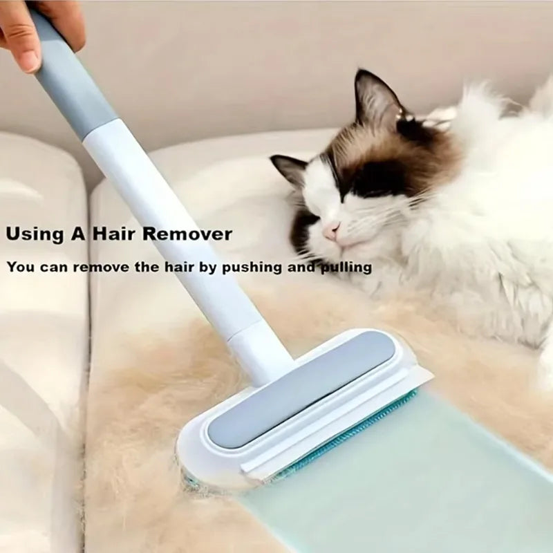 3-in-1 Manual Pet Hair Remover Brush for Effortless Cleaning